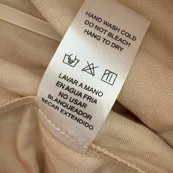 Joe & Rae Womens Adjustable Drawstring Wide Leg Pink/White Striped Pants Small - Picture 9 of 9